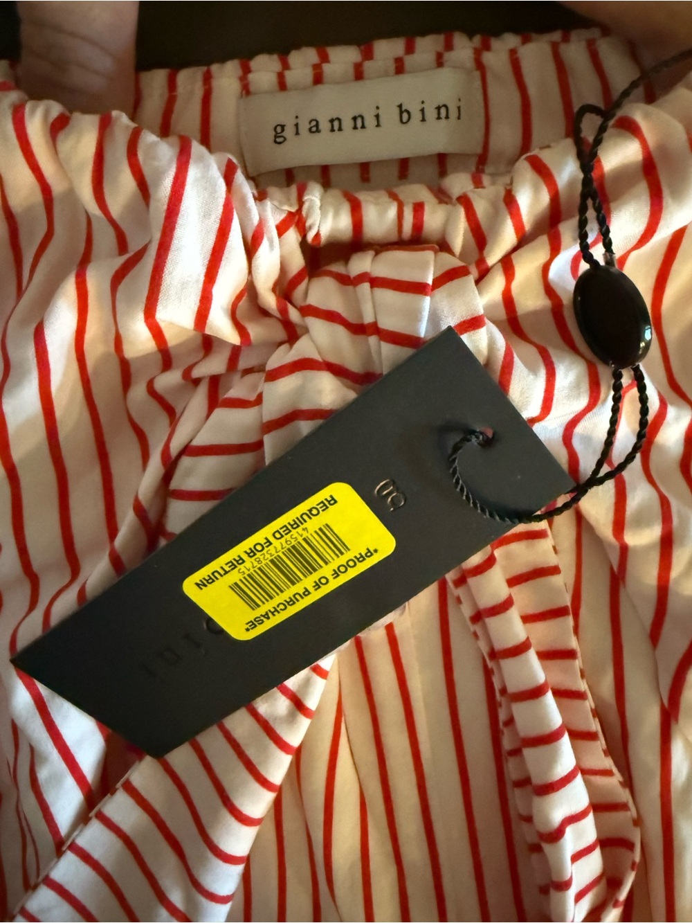Gianni Bini Red & White Striped Tie-Front High Waist Shorts - Picture 2 of 5